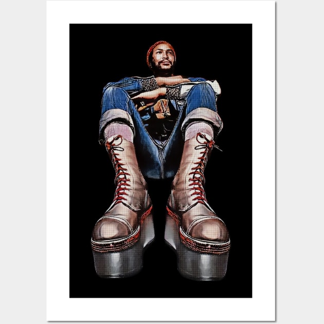 Marvin Gaye - Platform Boots - Retro Vintage Wall Art by Mr.FansArt